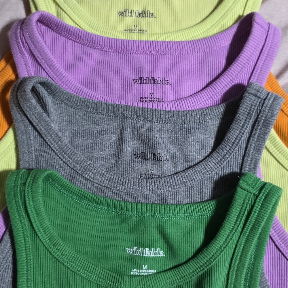 Wild Fable Ribbed Tank Tops Set